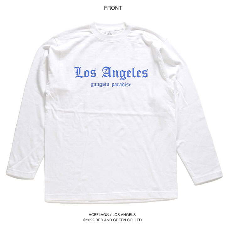 ACE FLAG ロンT 大きいサイズ エースフラッグ Tシャツ 長袖 シンプル 西海岸 Los Angeles ロサンゼルス ギャング スラング クリップス｜weekindenim｜10