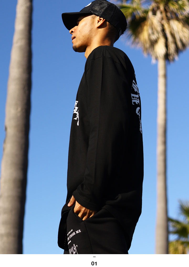 ACEFLAG（エースフラッグ） ロンT メンズ 春秋冬用 黒 大きいサイズ T