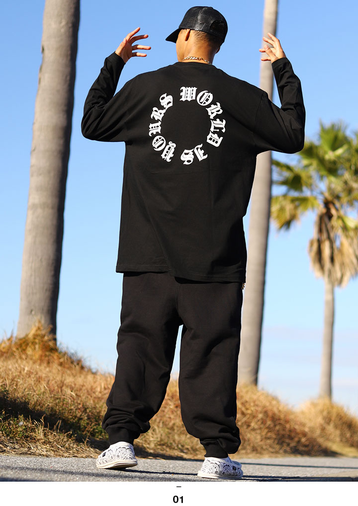 ACEFLAG（エースフラッグ） ロンT メンズ 春秋冬用 黒 大きいサイズ T