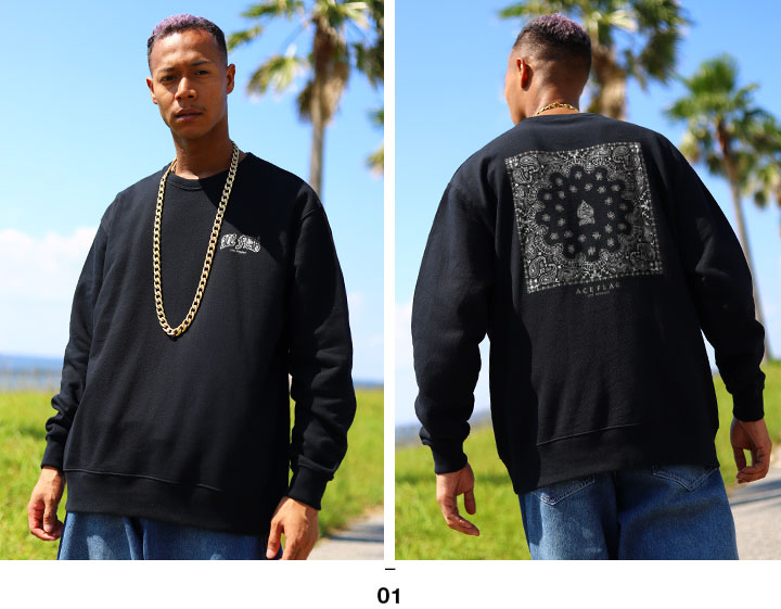 ACEFLAG（エースフラッグ） トレーナー 長袖 大きいサイズ スウェット