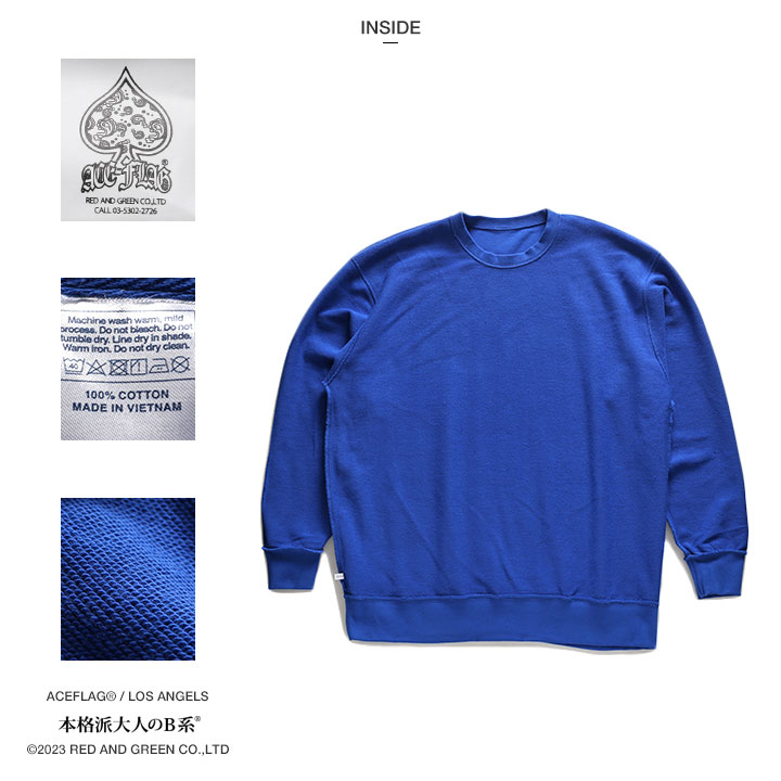 BRIEFING ネイビー 長袖トレーナー ACEFLAG ACE FLAG トレーナー ブランド スケボー 長袖