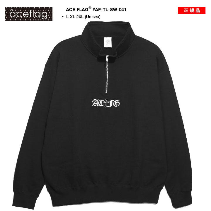 ACEFLAG（エースフラッグ） トレーナー ブランド ハーフジップ