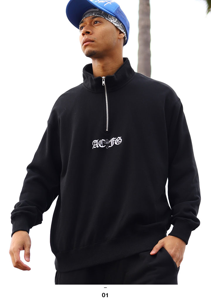ACEFLAG（エースフラッグ） トレーナー ブランド ハーフジップ