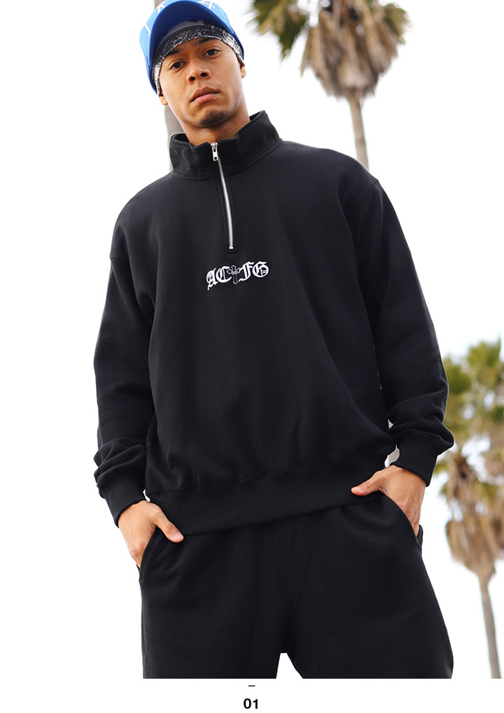 エース　フラッグシップ ACEFLAG（エースフラッグ） トレーナー ブランド ハーフジップ