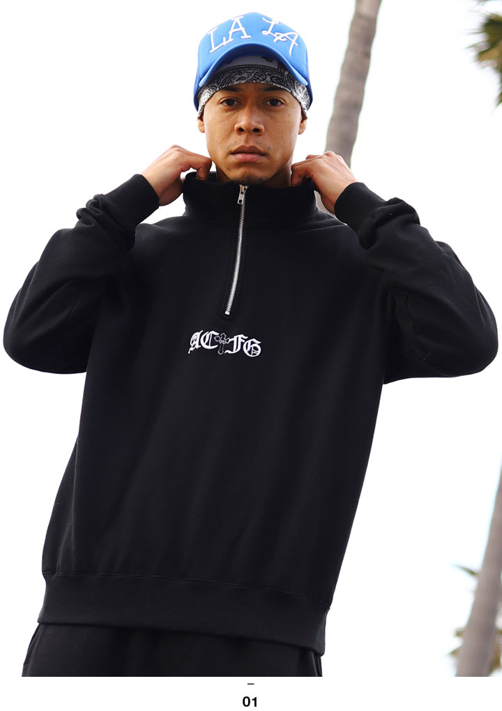 ACEFLAG（エースフラッグ） トレーナー ブランド ハーフジップ