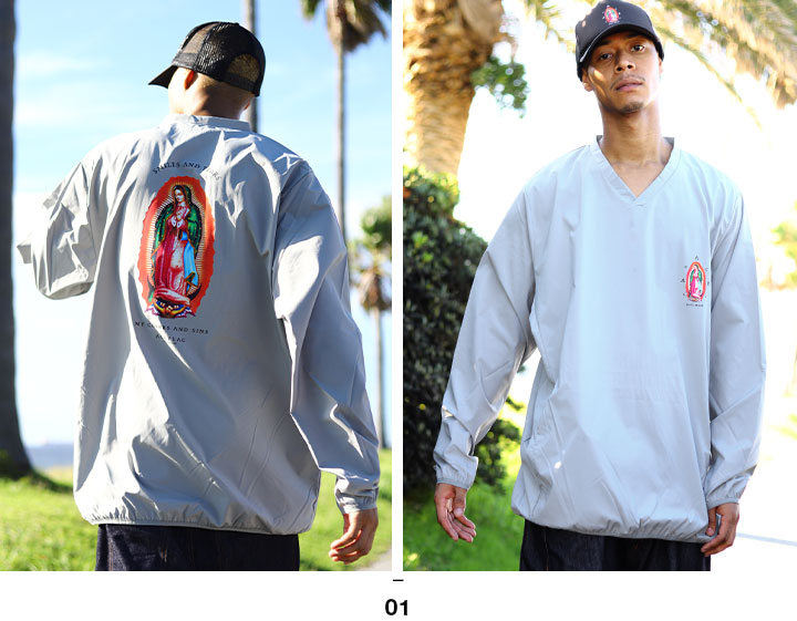 ACE FLAG アウター 長袖 ブルゾン Vネック ピステ 大きいサイズ