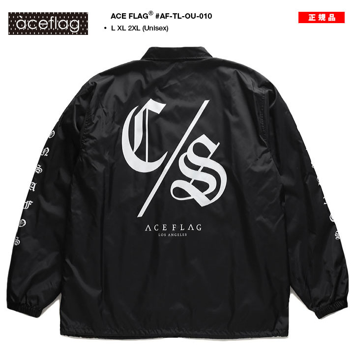 入手困難 エースフラッグ ACEFLAG アウター コーチジャケット CS ACEFLAG ACE FLAG アウター 長袖 コーチジャケット ナイロン