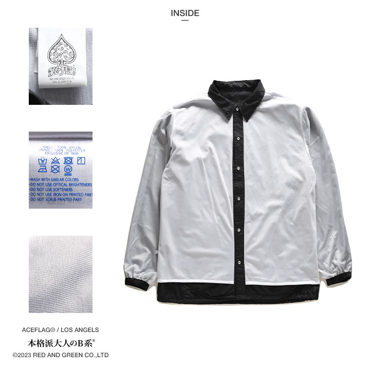 ACEFLAG（エースフラッグ） アウター 長袖 コーチジャケット ナイロン