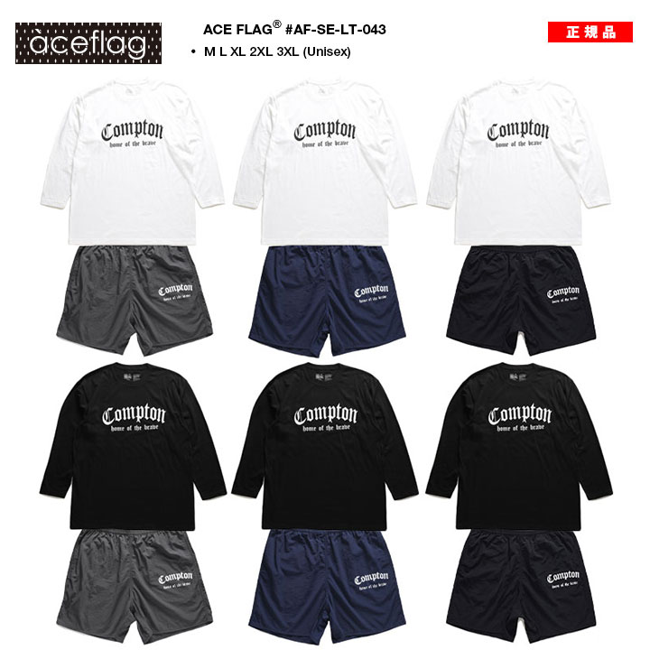 入手困難 エースフラッグ ACEFLAG セットアップ Compton 楽天市場】ACE FLAG 上下セット 長袖 ブランド スケボー メンズ