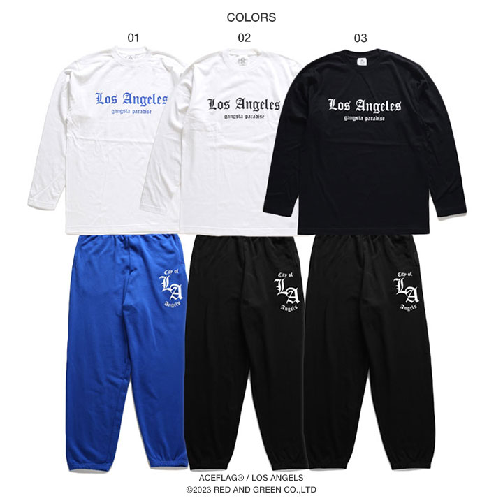 入手困難 エースフラッグ ACEFLAG セットアップ Fuck the Police ACE FLAG セットアップ 重ね着 半袖シャツ 長袖 ロンT ブランド