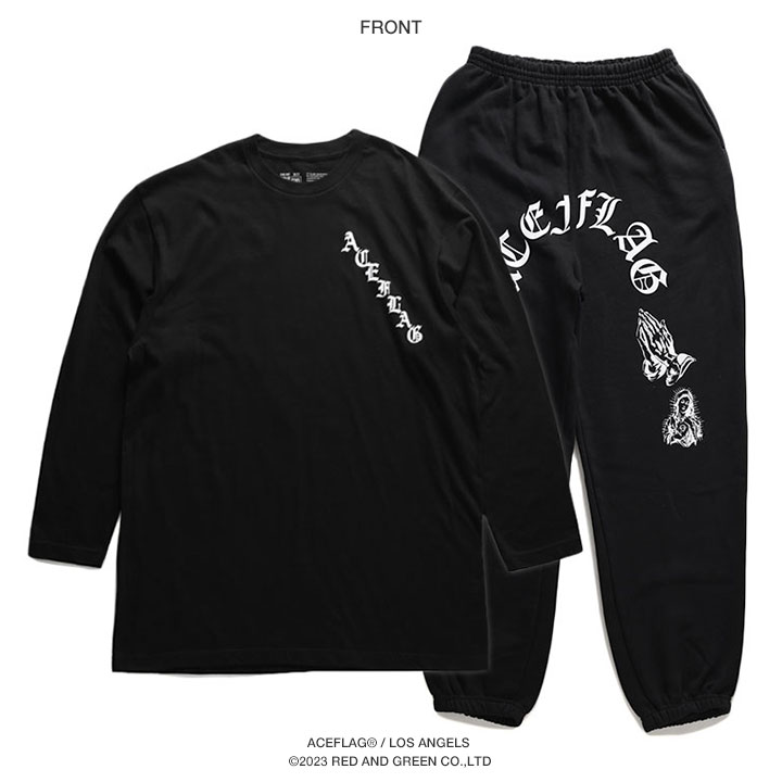 ACEFLAG（エースフラッグ） 上下セット 長袖 ブランド スケボー 大きい