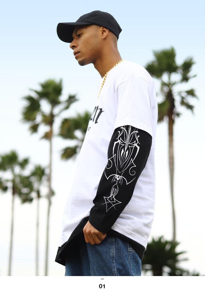 ACEFLAG（エースフラッグ） セットアップ 重ね着 半袖 Tシャツ 長袖