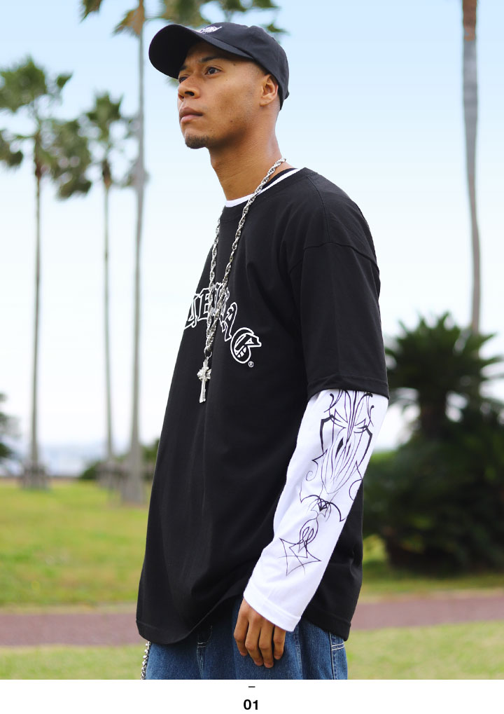 ACE FLAG セットアップ 重ね着 半袖 Tシャツ 長袖 ロンT ブランド