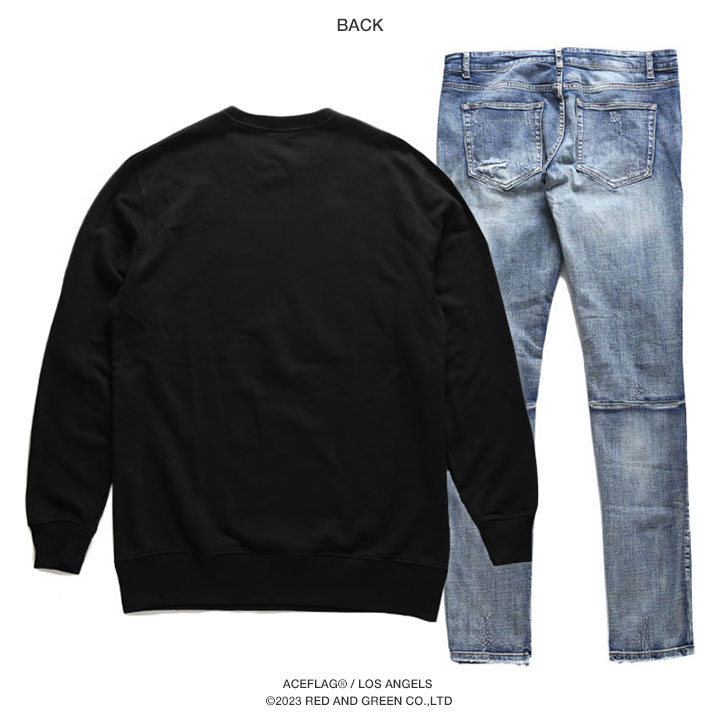 LA JEANS セットアップ ACEFLAG ACE FLAG 上下セット 長袖 ブランド 大きいサイズ