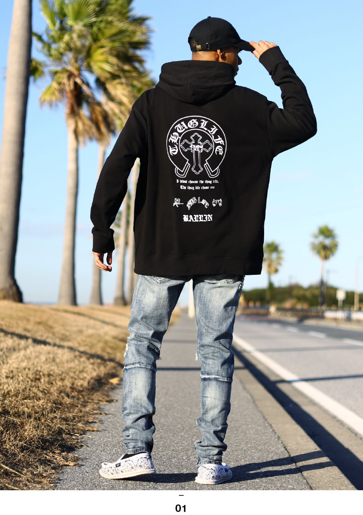 ACE FLAG 上下セット 長袖 ブランド パーカー メンズ 春秋冬用 黒 大きいサイズ エースフラッグ セットアップ フーディ ジーンズ デニム スリム Thug Life サグライフ 2pac ローライダー b系 ストリート系 ハイ 新作 AF-SE-PA-060 ACEFLAG（エースフラッグ） 上下セット 長袖 ブランド パーカー 大きい