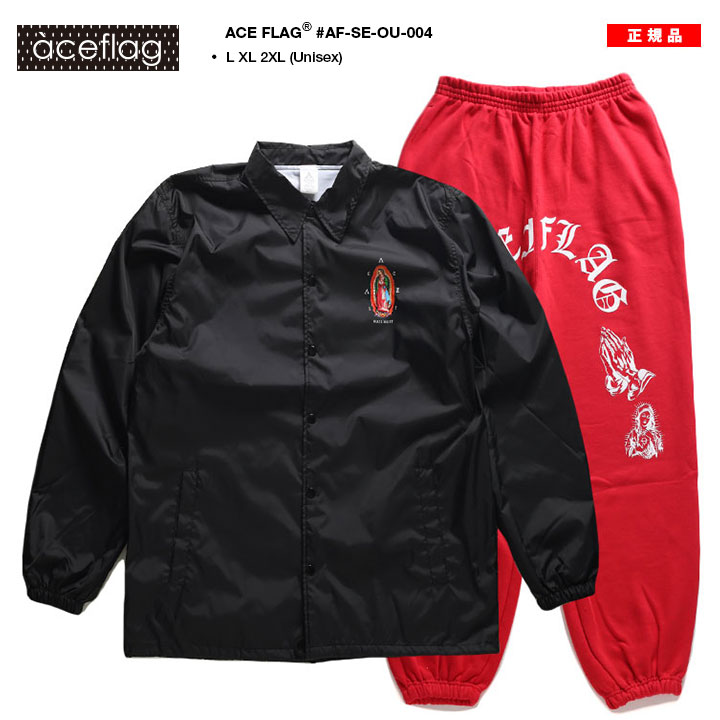 入手困難 エースフラッグ ACEFLAG 重ね着 セットアップ 大麻 ACEFLAG ACE FLAG 上下セット 長袖 大きいサイズ エースフラッグ