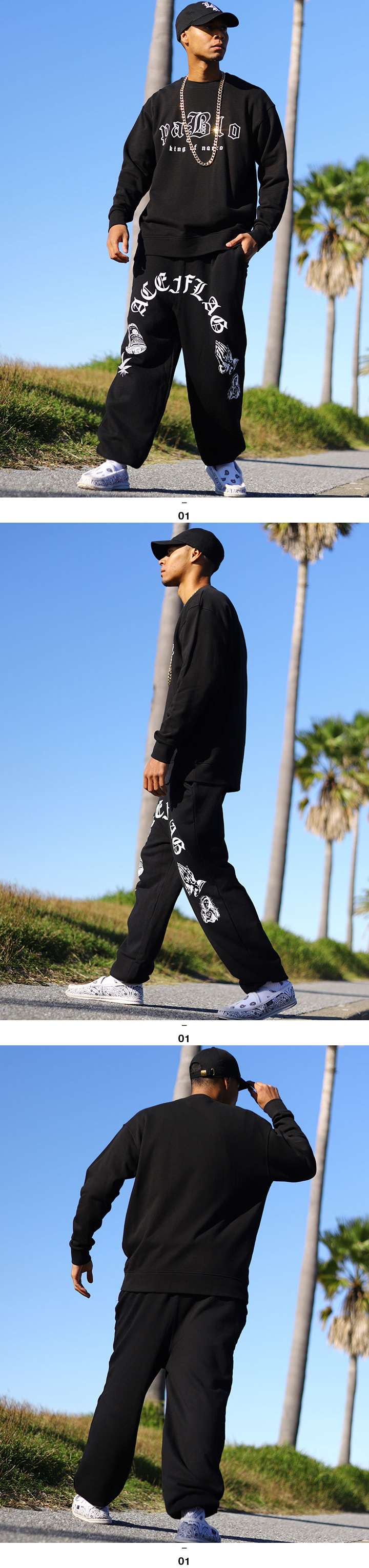 ACEFLAG（エースフラッグ） 上下セット 長袖 ブランド 大きいサイズ