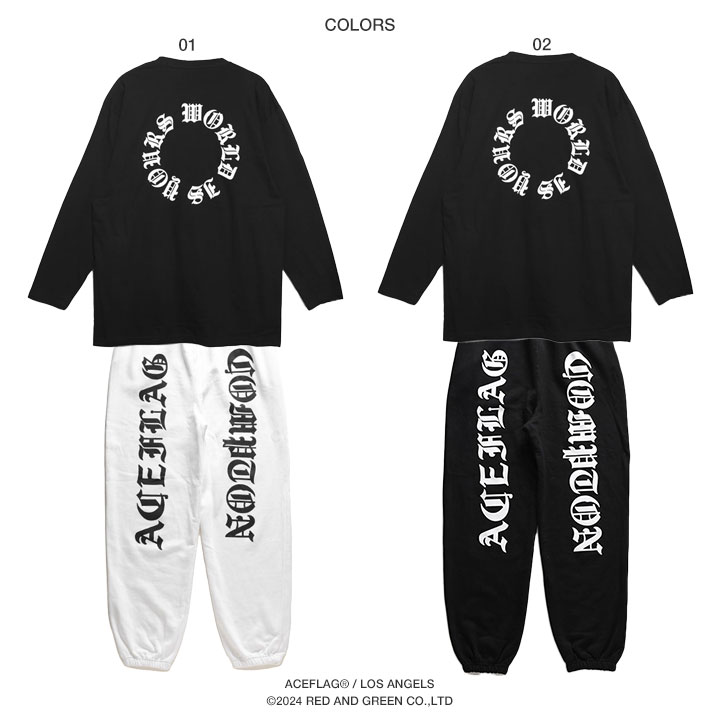 ACEFLAG ACE FLAG 上下セット 長袖 ブランド スケボー 大きいサイズ