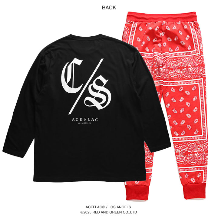 ACEFLAG ACE FLAG 上下セット 長袖 ブランド CSロゴ Tシャツ