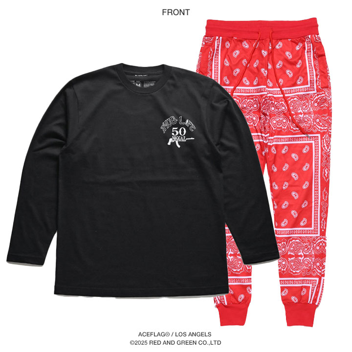 ACEFLAG（エースフラッグ） 上下セット 長袖 ブランド Tシャツ ロンT