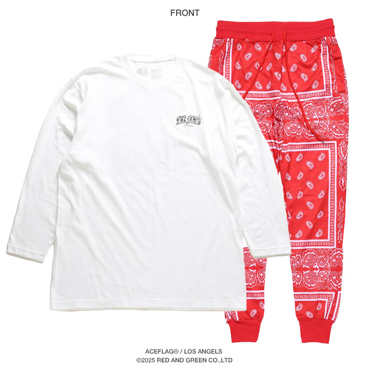 ACEFLAG（エースフラッグ） 上下セット 長袖 ブランド Tシャツ ロンT