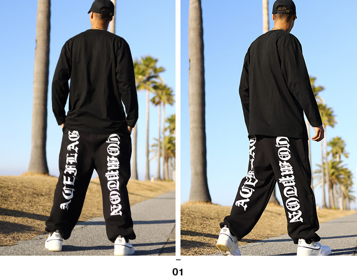 入手困難 エースフラッグ ACEFLAG スウェットパンツ Compton 楽天市場】ACEFLAG 上下セット 長袖 メンズ 春秋冬用 黒/白