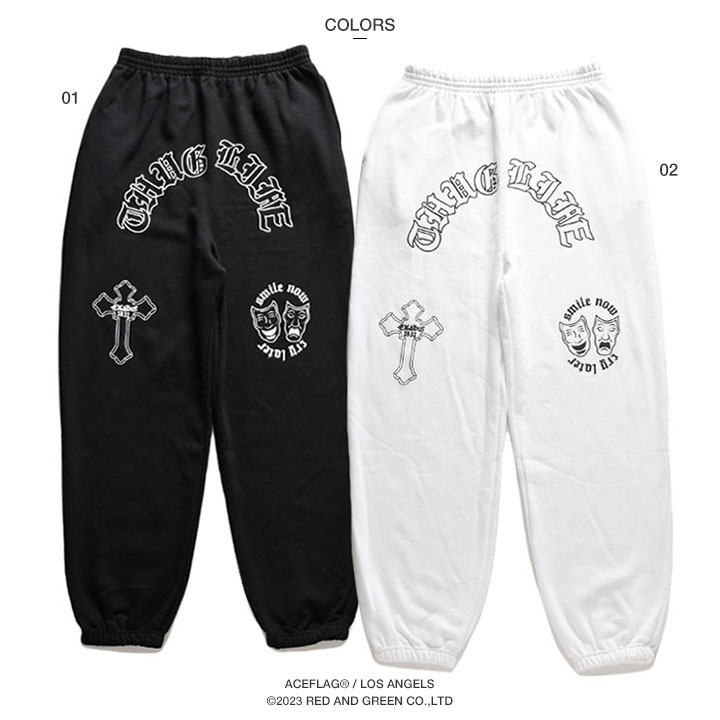 入手困難 エースフラッグ ACEFLAG スウェットパンツ クロス FACE 楽天市場】ACEFLAG スウェットパンツ メンズ 春夏秋冬用 白