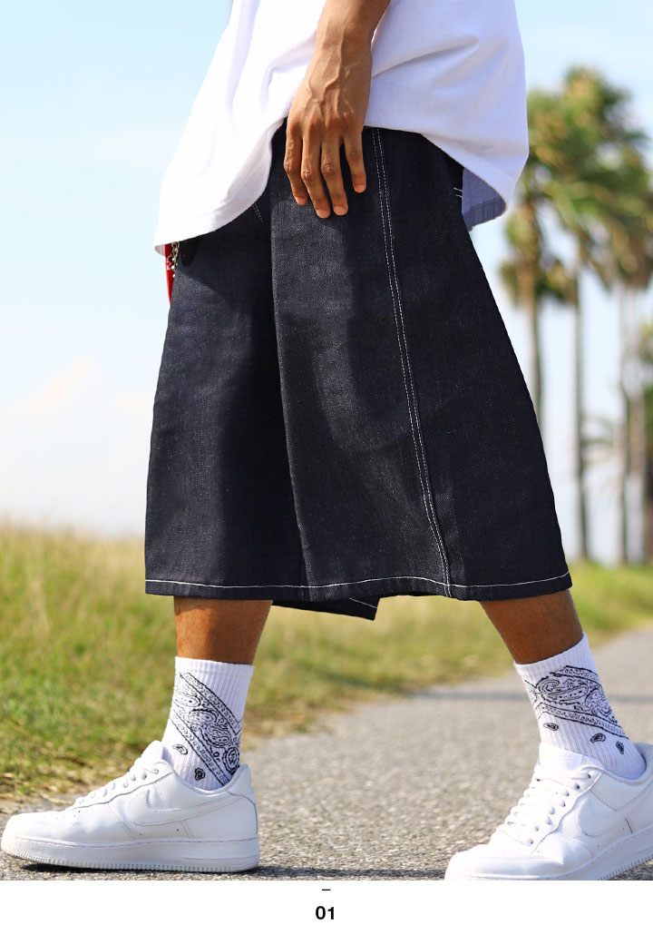 ACEFLAG（エースフラッグ） ハーフパンツ デニム 大きいサイズ