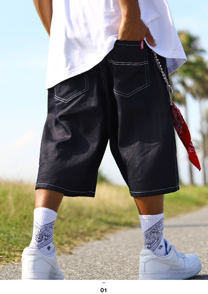 ACEFLAG（エースフラッグ） ハーフパンツ デニム 大きいサイズ