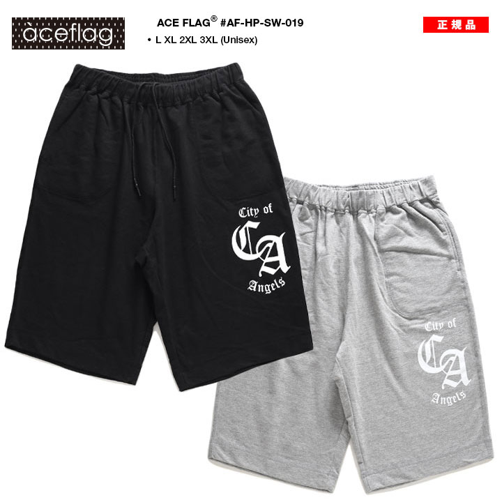 ACEFLAG ACE FLAG ハーフパンツ スウェット 裏パイル 大きい