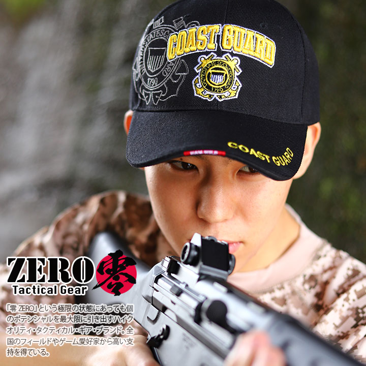 米軍 沿岸警備隊 キャップ 紺 零 ZERO 帽子 ローキャップ ボールキャップ CAP COAST GUARD 米軍 沿岸警備隊 アメリカ軍 ロゴ 刺繍 ミリタリーキャップ｜weekindenim｜03