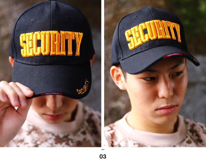 セキュリティ キャップ  黒 カーキ 紺 零 ZERO 帽子 ローキャップ ボールキャップ CAP SECURITY セキュリティー ロゴ 刺繍 ミリタリーキャップ かっこいい｜weekindenim｜08