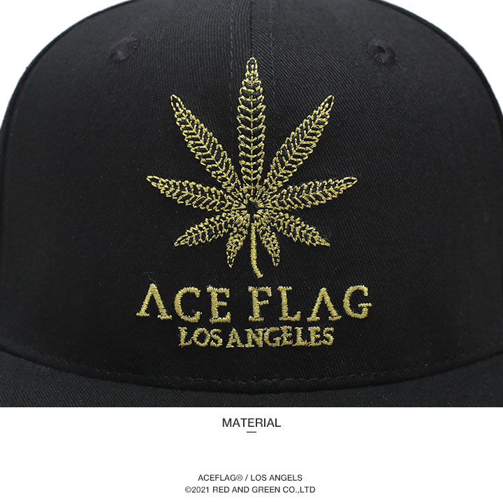 ACE FLAG キャップ エースフラッグ 帽子 cap 深め スナップバックキャップ おしゃれ かっこいい マリファナ 大麻 ヘンプ ガンジャ ロゴ 刺繍 ヒップホップ｜weekindenim｜11