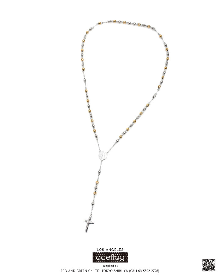 エースフラッグ ACEFLAG ネックレス ロザリオ Rosary 68cm ゴールドロングチェーン メンズ レディース b系 かっこいい おしゃれ ペンダント 聖母マリア メダイ｜weekindenim｜12