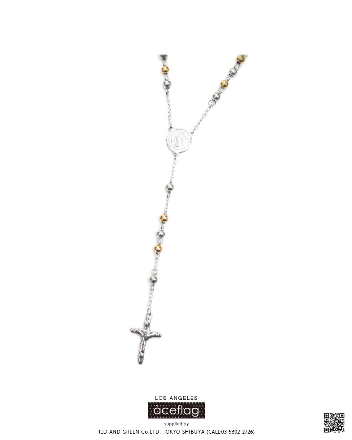 エースフラッグ ACEFLAG ネックレス ロザリオ Rosary 68cm ゴールドロングチェーン メンズ レディース b系 かっこいい おしゃれ ペンダント 聖母マリア メダイ｜weekindenim｜13