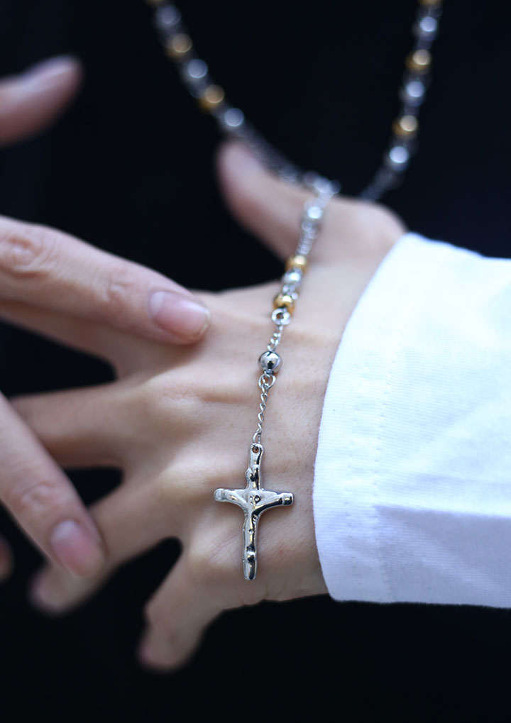 エースフラッグ ACEFLAG ネックレス ロザリオ Rosary 68cm ゴールドロングチェーン メンズ レディース b系 かっこいい おしゃれ ペンダント 聖母マリア メダイ｜weekindenim｜06