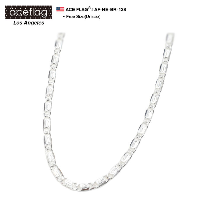 Yahoo! Yahoo!ショッピング(ヤフー ショッピング)エースフラッグ ACEFLAG ネックレス チェーン b系 かっこいい おしゃれ 56cm S字チェーン アメカジ ウエッサイ ダンス衣装 HIPHOP ラッパー ギフト