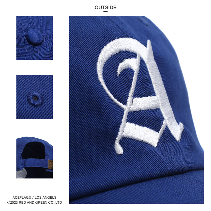 ACE FLAG キャップ 大きいサイズ エースフラッグ 帽子 cap ローキャップ 浅め ベースボールキャップ Aロゴ アルファベット 英字 刺繍｜weekindenim｜13