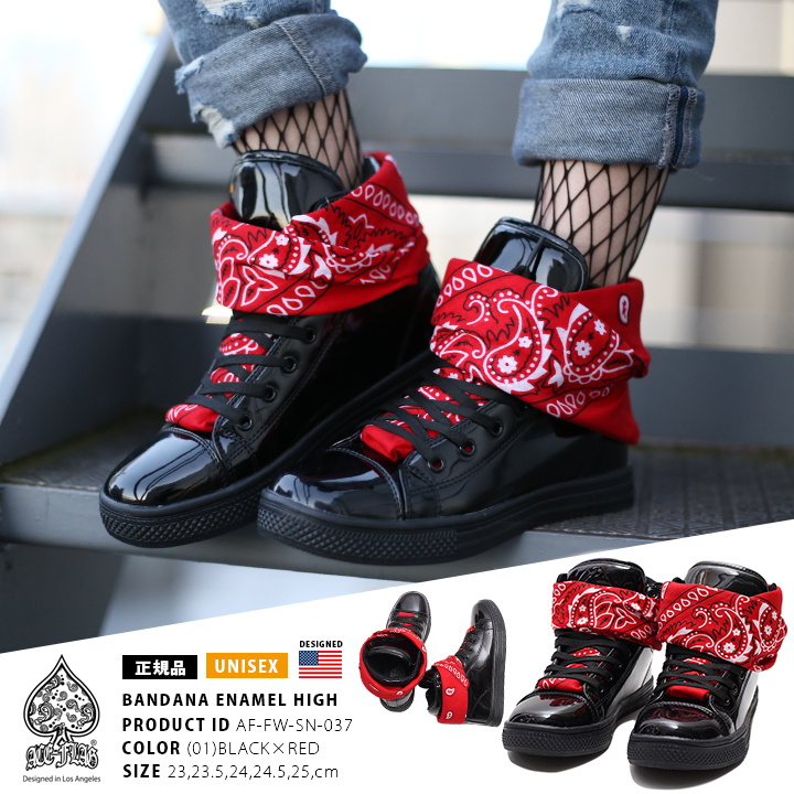 ACEFLAG（エースフラッグ） エナメルハイカットスニーカー ダンス