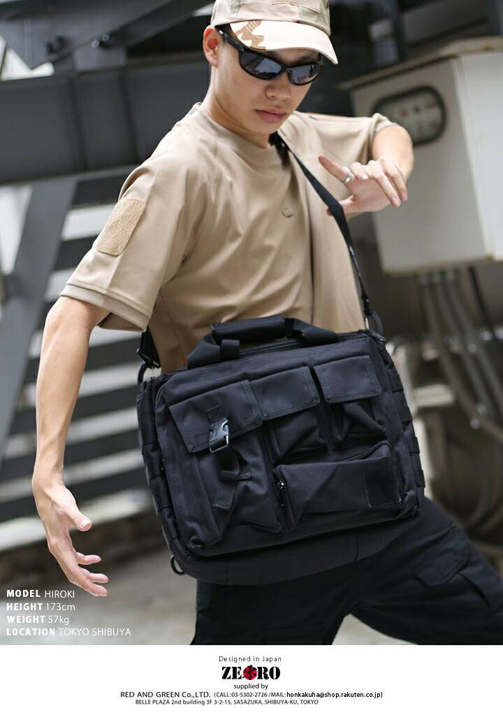 ブリーフケース メンズ レディース BAG ビジネスバッグ ハンドバッグ ショルダーバッグ 2WAY かっこいい おしゃれ 19L 無地 黒 シンプル 高機能 サバゲー_5