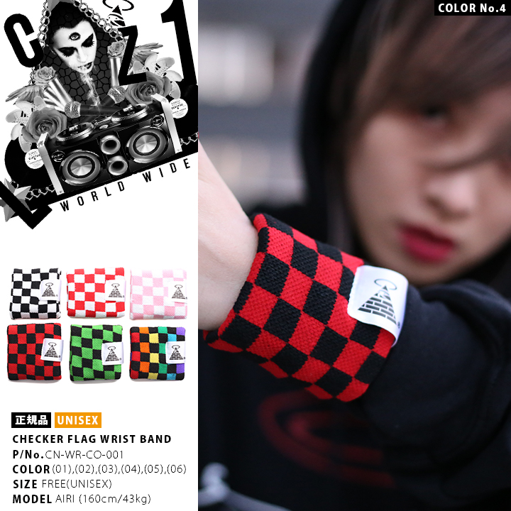 HN+nois リストバンド 黒　赤 クラブノイズ CLUB NO1Z リストバンド メンズ レディース