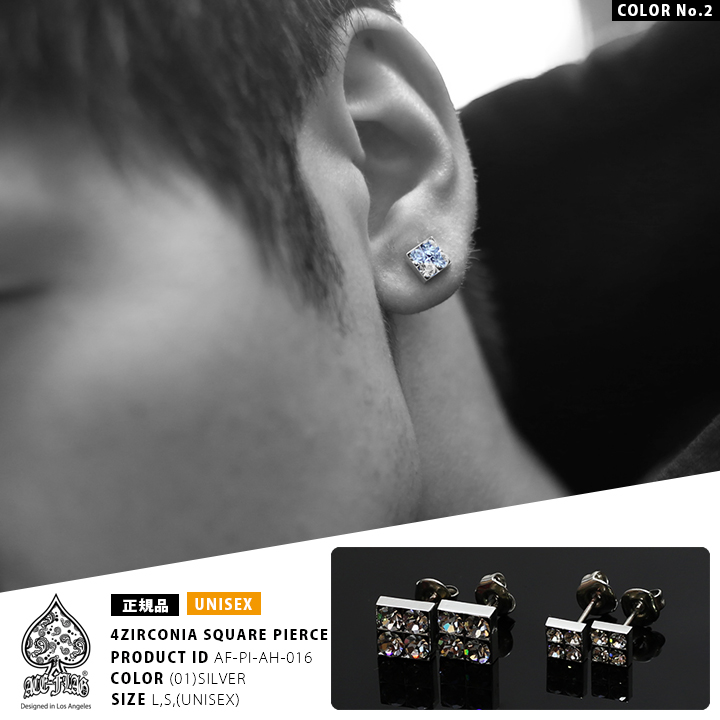 ACEFLAG（エースフラッグ） ピアス イヤリング 2個ペア 1セット 4粒