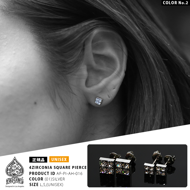 ACEFLAG（エースフラッグ） ピアス イヤリング 2個ペア 1セット 4粒