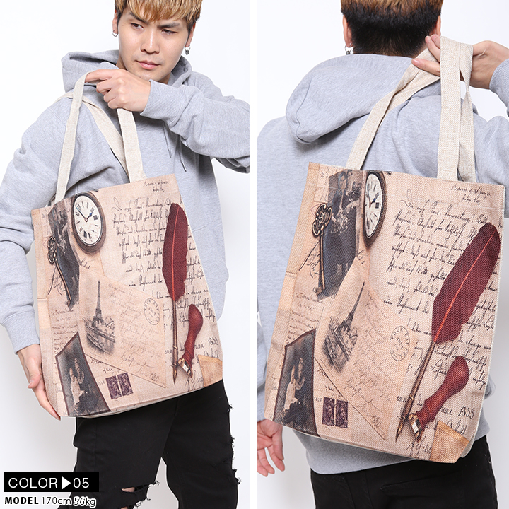 トートバッグ 麻 リネン キャンバス BAG メンズ レディース 大人女子 
