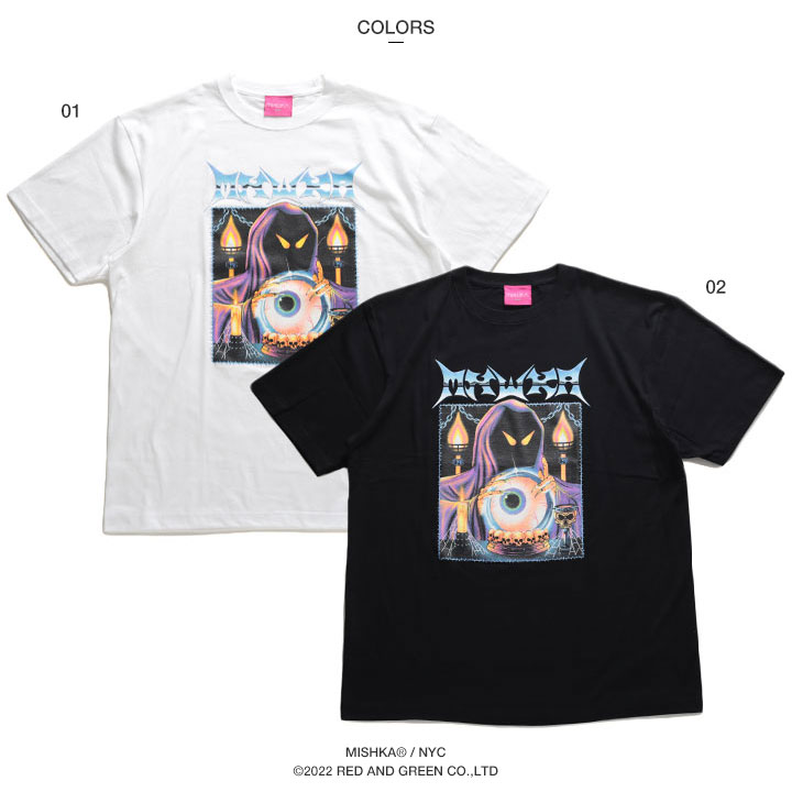 MISHKA Tシャツ 半袖 大きいサイズ ミシカ 派手 ヘヴィメタ ロック グラデーション キープウォッチ スカル 鎖 チェーン｜weekindenim｜10