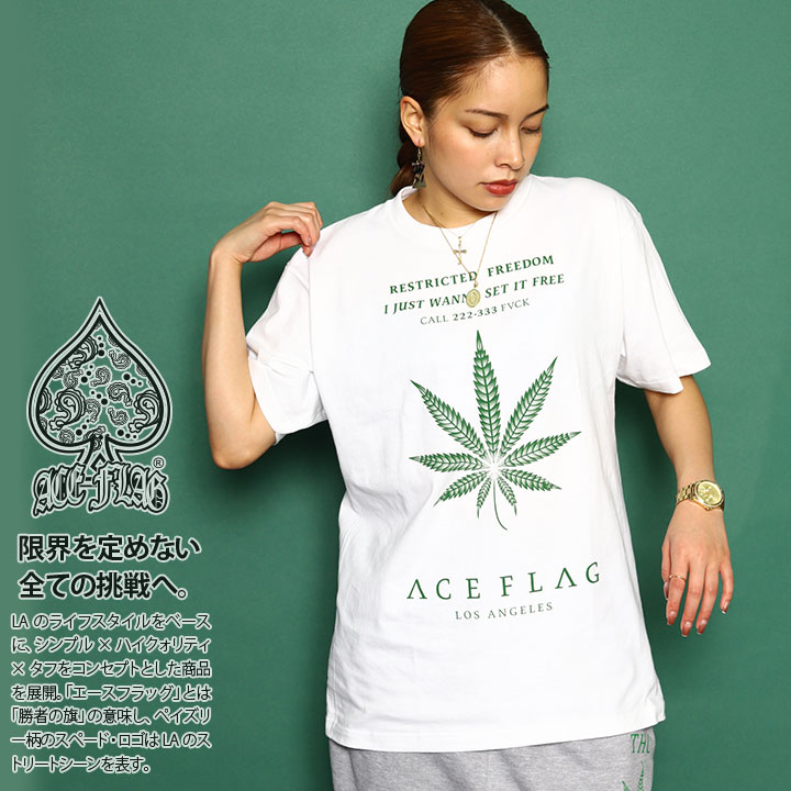 ACE COLLECTION サイン入りTシャツ Ace tシャツ ACE プリント Tシャツ 半袖 メンズ レディース