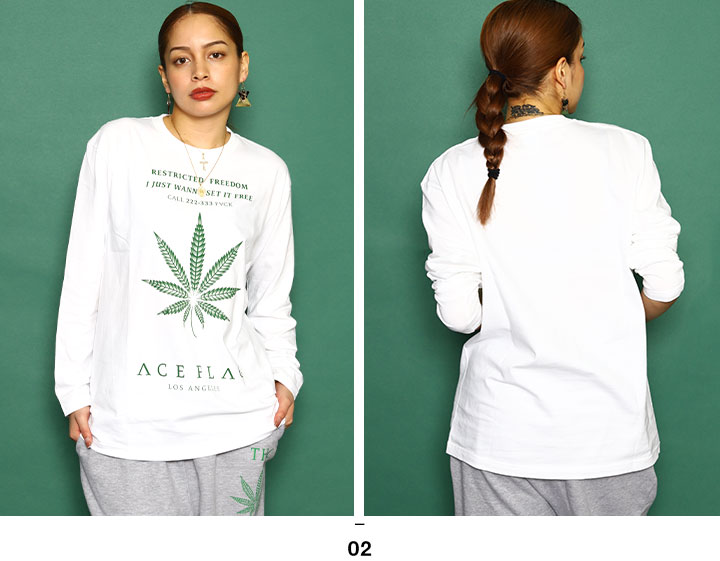 ACEFLAG（エースフラッグ） ロンT 大きいサイズ Tシャツ 長袖 派手