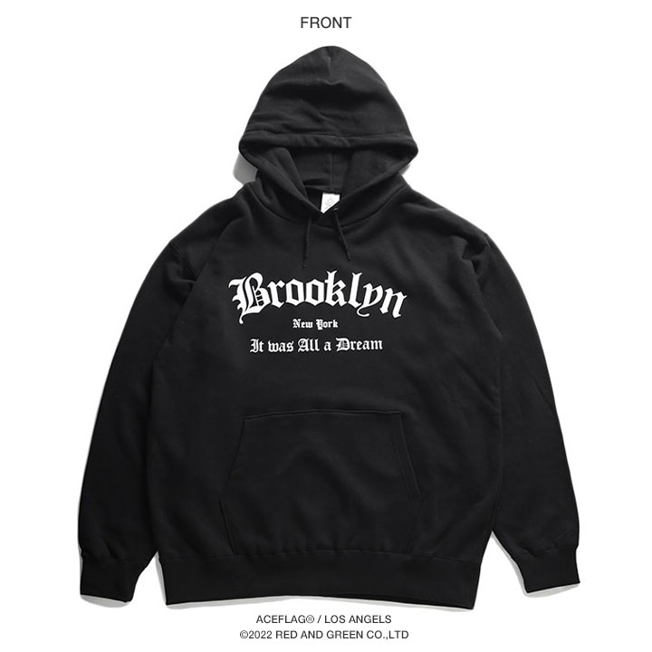 ACE FLAG パーカー ブランド スケボー 長袖 スウェット 裏パイル 大きいサイズ エースフラッグ フードパーカー Brooklyn ブルックリン New York ニューヨーク｜weekindenim｜10