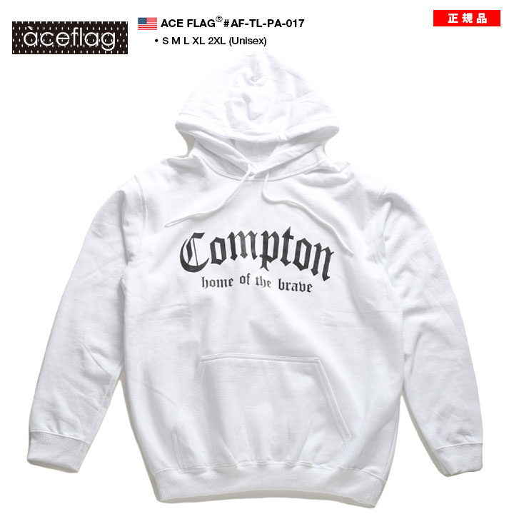 エースフラッグ ACEFLAG フードパーカー スウェット 長袖 大きいサイズ かっこいい おしゃれ Compton コンプトン ギャングスタ ビッグシルエット｜weekindenim｜03