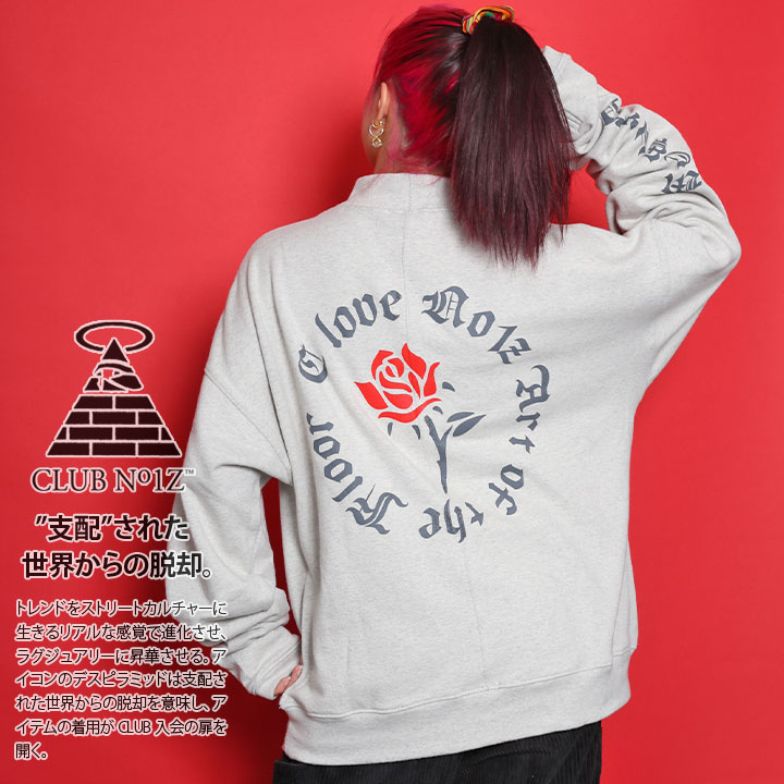 CLUB NO1Z トレーナー ブランド スケボー 長袖 スウェット 裏起毛